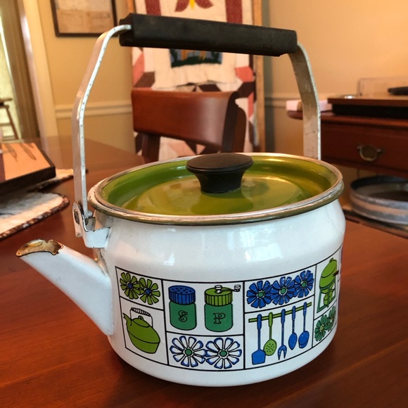 Vintage MCM Metal Teapot - Picture 2 of 8